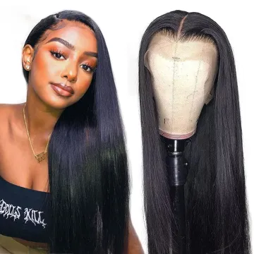 Shmily Wholesale 13x4 Lace Front Human Hair Wigs Pre Plucked Straight Lace Front Wig Brazilian Hair Wig For Black Women