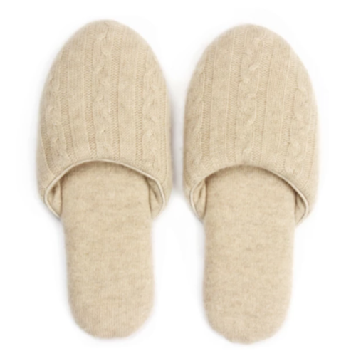 wholesale high-end lounge non-slip luxury fine wool cashmere slippers