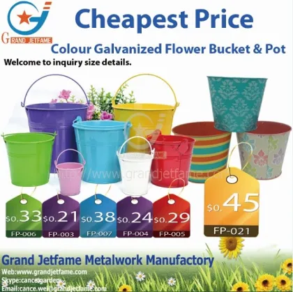 color garden galvanized iron bucket