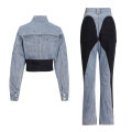 Mulheres elegantes Trendy Pant Jackets Sets Sets