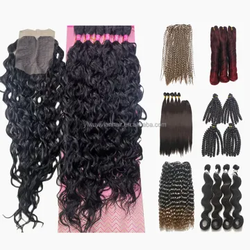 High-Quality Synthetic Hair Bundles, Frontal Closure, and Afro Curly Twist Weave Hair Extensions