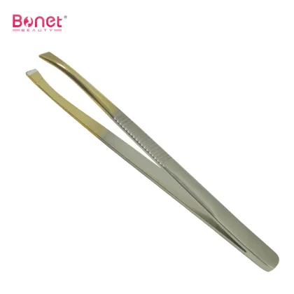 Gold-plated stainless steel best trim tweezers