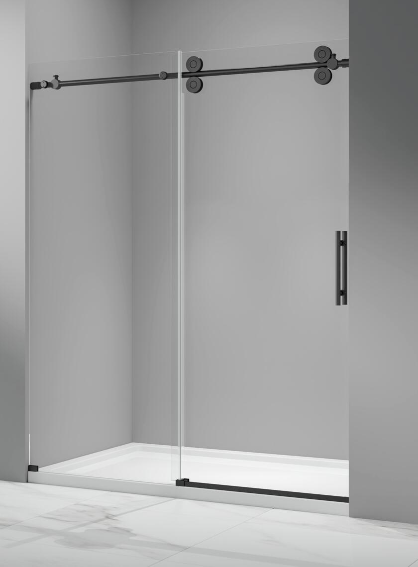 reversible matte black sliding door