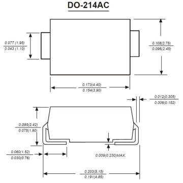 1.0A Surface Mount Rectifier GS1A-GS1M