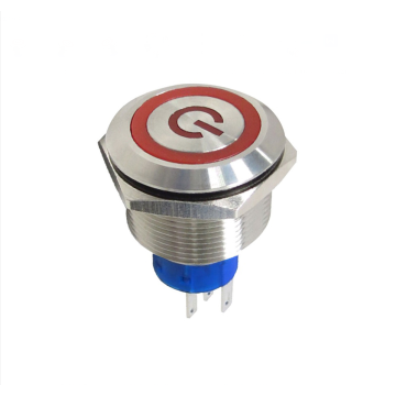 Round Momentary LED Metal Push Button Switch