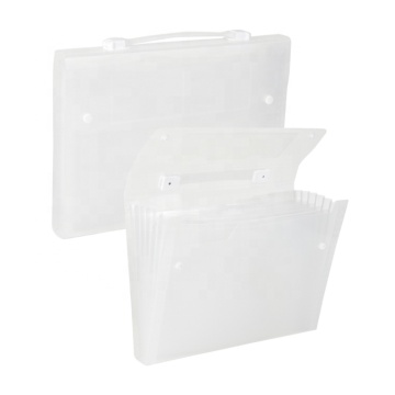 Clear Plastic ExpandableAccordion File with 6 Pockets and Handle