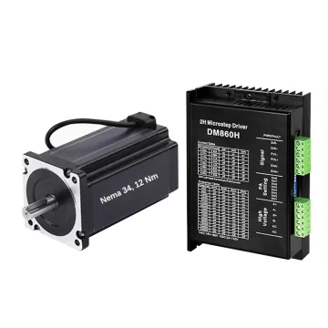 1.8° Hybrid Step NEMA34 Stepper Motor with Driver - 12Nm Torque CNC Kit (3/4 Axis)