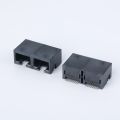 Conector 1x2 R/A RJ 45