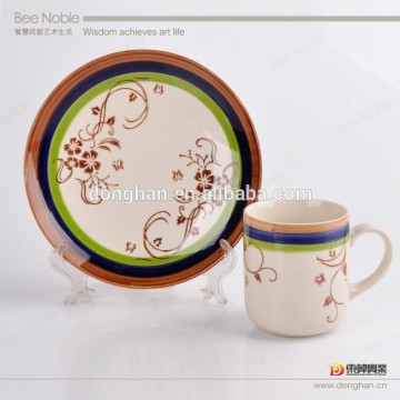 top grade ceramic mug with plate and dish