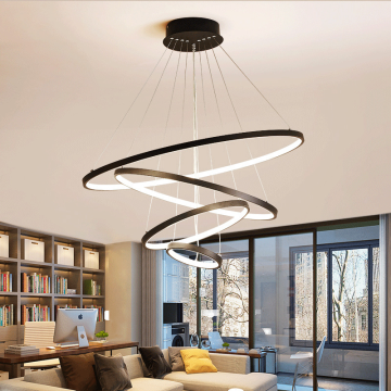 Minimalist Gold Round Ring Chandelier LED Pendant Lights