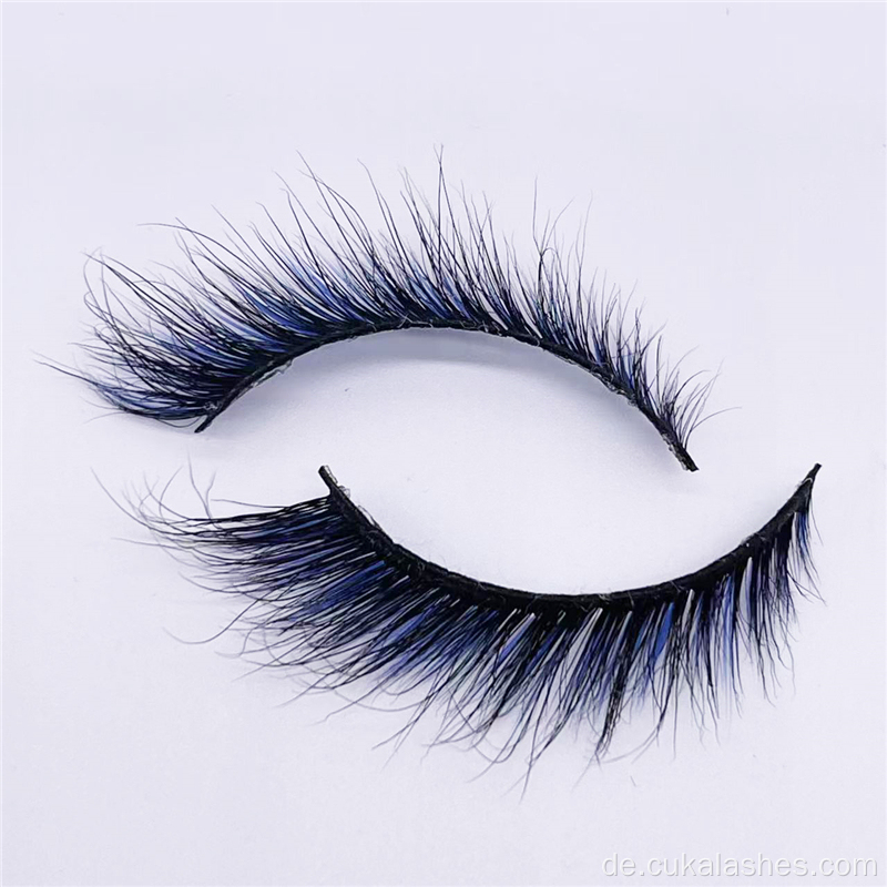 Klassische Wispy Blue Cat Eye Nerz Wimpern