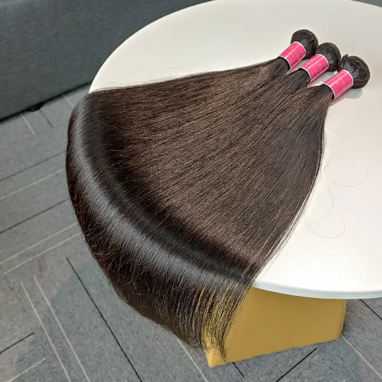 Wholesale 10A Straight Raw Indian Hair Virgin Cuticle Aligned Hair Bundles