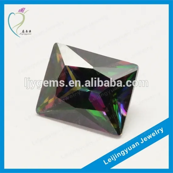 low price color change rectangle cubic zirconia stone
