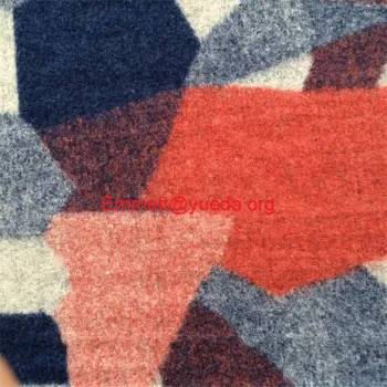 multi-colored map patchwork jacquard design pint pattern boiled wool knit fabric