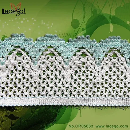Factory machine made cotton crochet lace