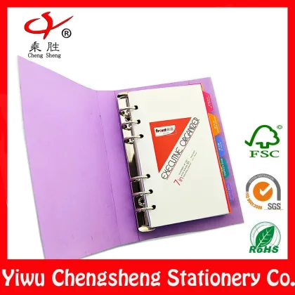 High end 6 holes ring binder notebook