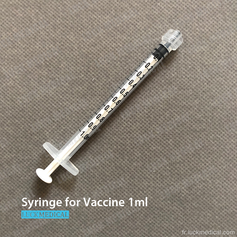 Syringe de vaccin contre 1 ml sans serrure à aiguille