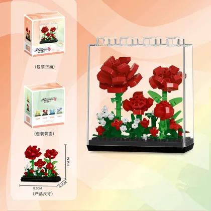 Hotsale Mother's Day Gifts: 3D Model Assembly Micro LEGO Flowers Mini Building Blocks Set for Kids