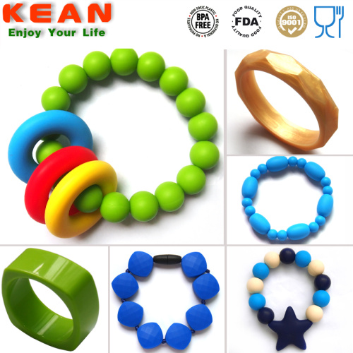 Silicone baby chew teeth bracelet bluk