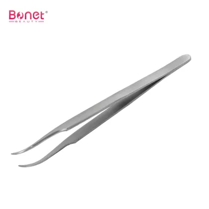 Large curved face treatment eyebrow tweezer