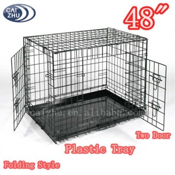 Black Suitcase 48" Folding Wire XXL Dog Pet Cages