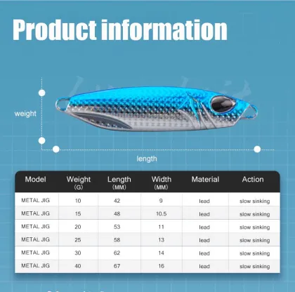 FISHGANG Metal Jig 10g-40g Duo Lure Fishing Artificial Bait Jigging Lure