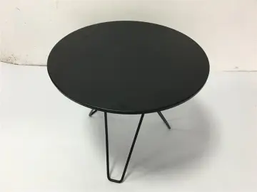 Black round table