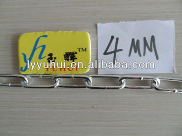 4mm galvanized long link chain