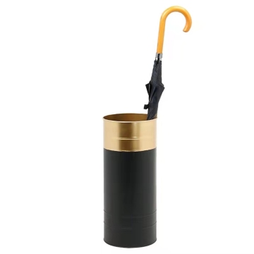 Metal color-coded commercial umbrella storage bucket