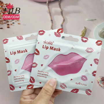 Guangzhou Skin Care Supplier: Pink Crystal Sheet Collagen Under Hydrogel Lip Rose Facial Mask