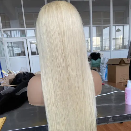 Wholesale 613 Blonde Wig,HD Lace Front Cuticle Aligned Brazilian Human Hair Wigs,Straight 613 Swiss Lace Wigs With Baby Hair