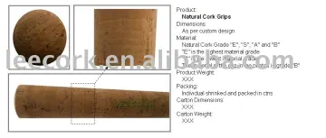 natural cork fishing handle