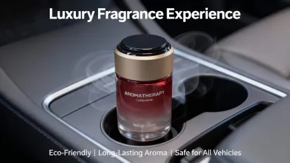 Cross Border Hot Sale Car Air Freshener Gradient Glass Jar Adjustable Scent Odor Eliminator Car Perfume