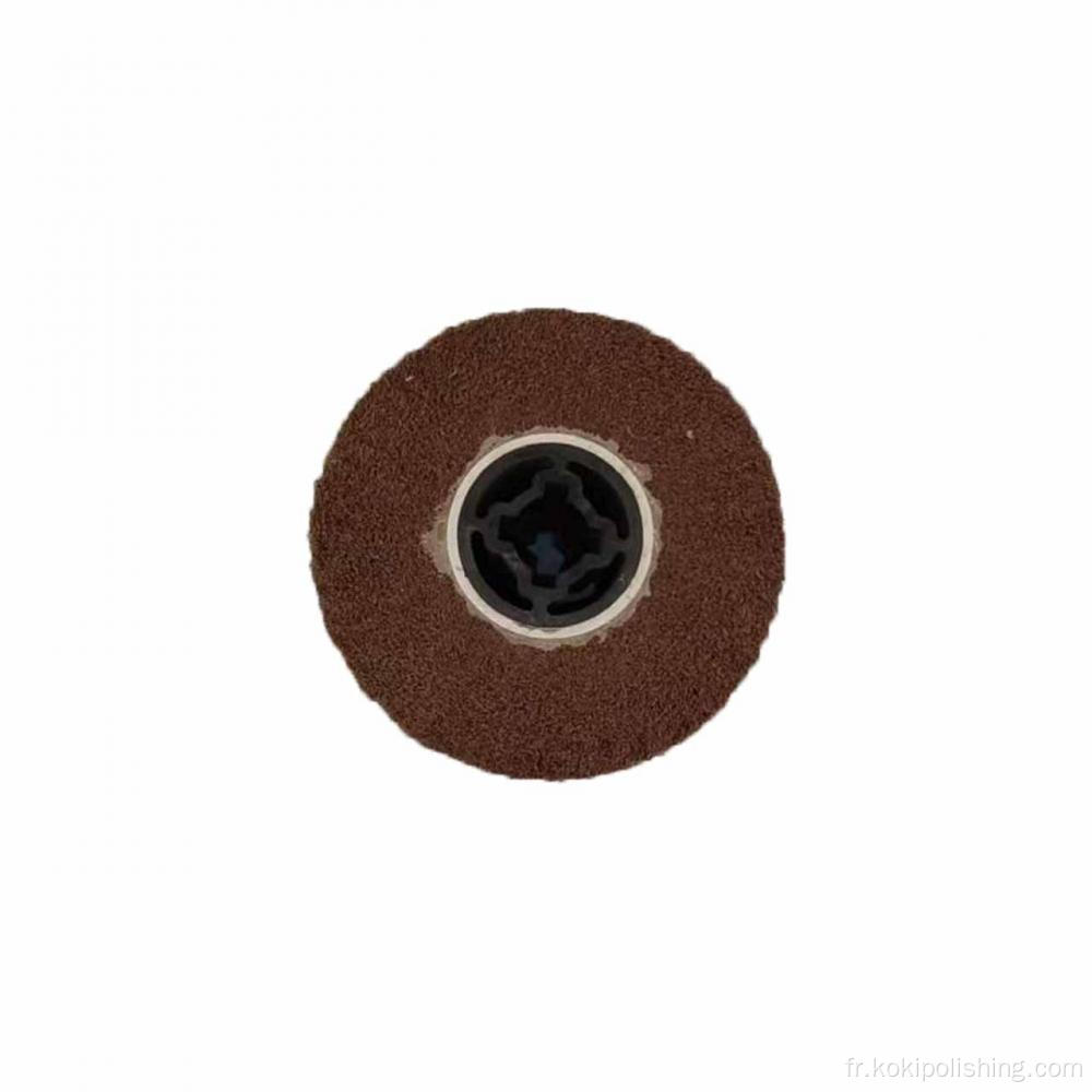 Roue de polissage en nylon marron pour serrure