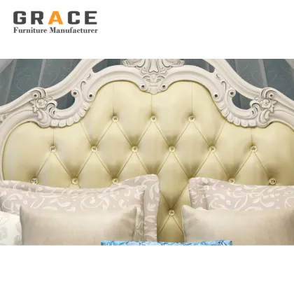 European Luxury Wooden Bed Home Furniture Z169