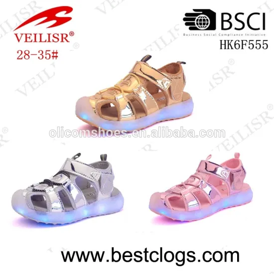 Waterproof Children Boy Led Light Up Sandals LED Light Kid Sandals 2017 New Design Kids LED Sandal