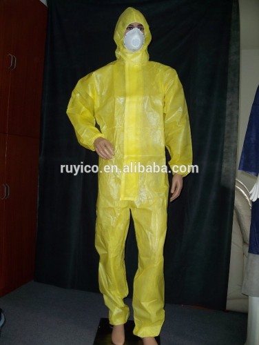 PP/SMS/PP+PE Coverall with Hood For Single Use