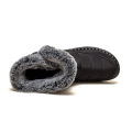 Flat bottomed waterproof cotton boots provide warmth