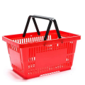 Cesta de mano de compras de supermercado de plástico