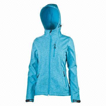 Women's Softshell/Sports/Outdoor/Wear/Winter Jacket, Made of 94% Polyester Material