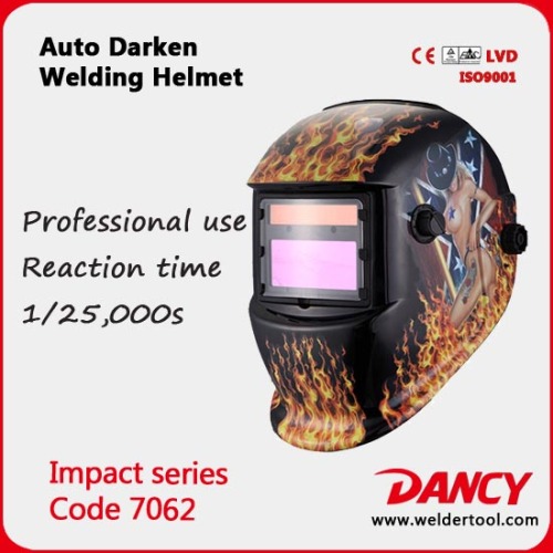 Solar powered Auto darkening TIG welding helmet/argon arc welding mask/grinding helmet Code.7075