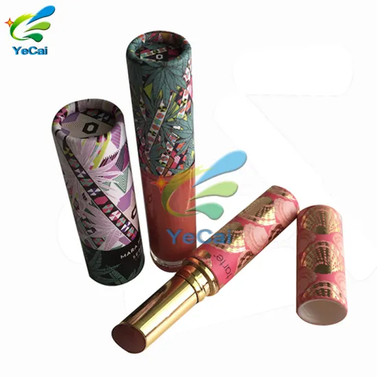 Free design UV process biodegradable lip balm tubes cardboard lipstick box packaging tube