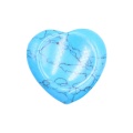 Turquoise Handmade Craved 40MM Love Heart Thumb Worry Stone for Anxiety Stress Relief Meditation