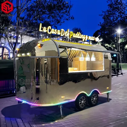 Stylish Food Trailer: Gourmet Burgers & Craft Beverages for Foodies
