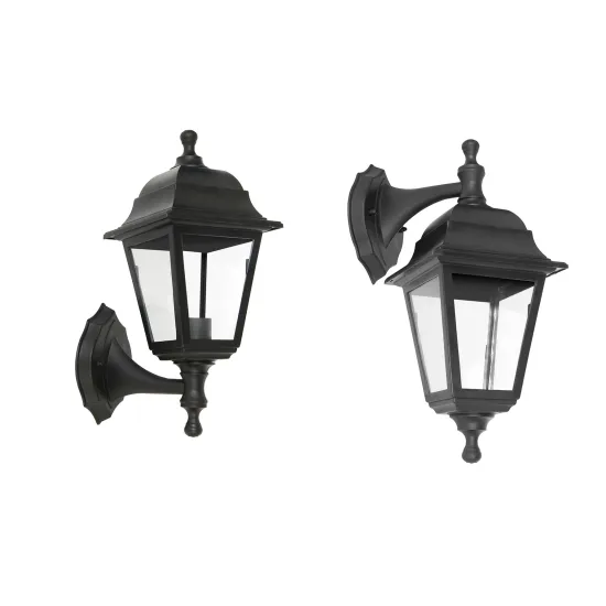 Budget-Friendly Outdoor Plastic LED Wall Light: IP44 Garden Lantern Post Lighting with Classic Design