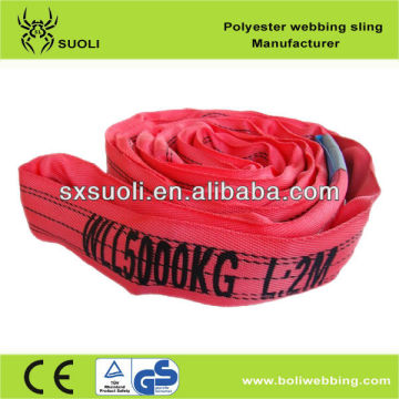 5T Polyester round sling (soft lifting sling) endless round sling
