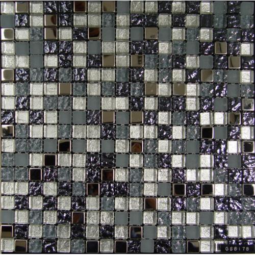 Fosco superfície azul cristal vidro mosaico