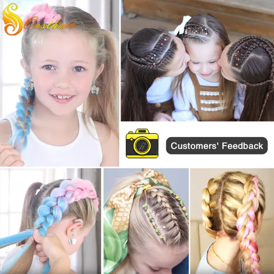 Braids Ombre Braiding Hair Extension Box Crochet Braids K Anekalon Synthetic Hair Pink Purple Yellow Golden Colors Curly Weave