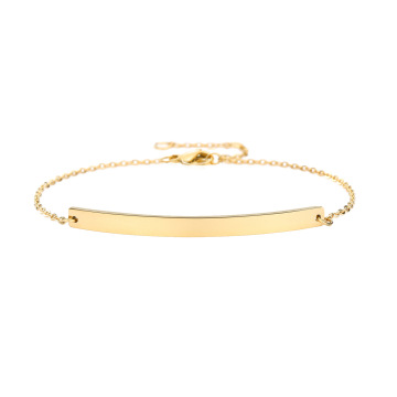 Simple DIY Carved Titanium Steel Bracelet for Men - Versatile and Colorfast Stainless Steel Bracelet
