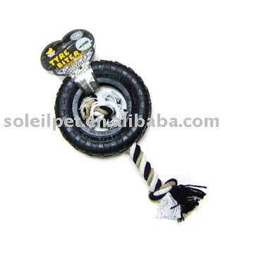 Pet Product - Pet toy Heavy Duty Rubber Tyre W/rope R4158